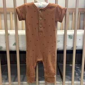 6-9m Brown Modern Moments One Piece Bodysuit with Stars